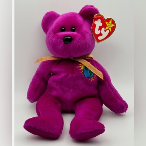 Vintage Ty Beanie Baby OriginalMillennium Bear Excellent Condition 1999